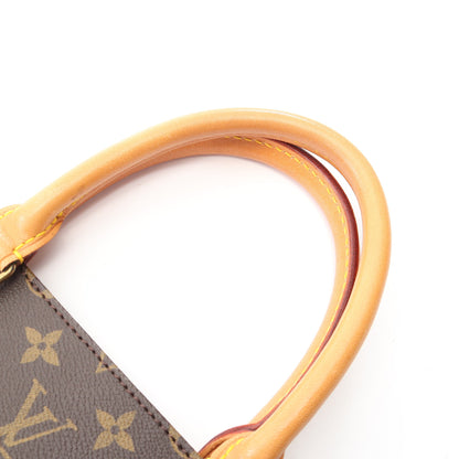 サックプラ モノグラム ハンドバッグ トートバッグ PVC レザー ブラウン ルイヴィトン バッグ LOUIS VUITTON