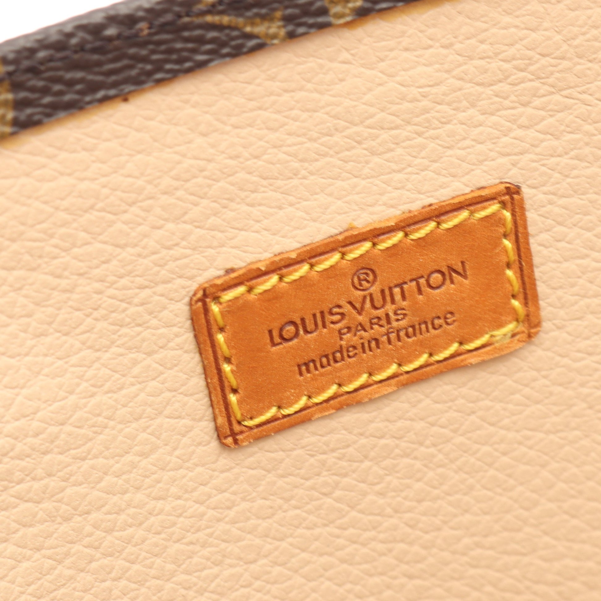 サックプラ モノグラム ハンドバッグ トートバッグ PVC レザー ブラウン ルイヴィトン バッグ LOUIS VUITTON