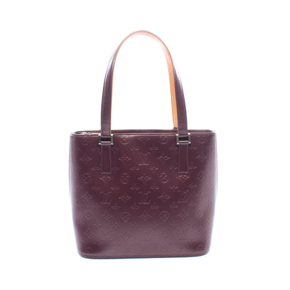 ストックトン モノグラムマット ヴィオレ ハンドバッグ レザー パープル ルイヴィトン バッグ LOUIS VUITTON