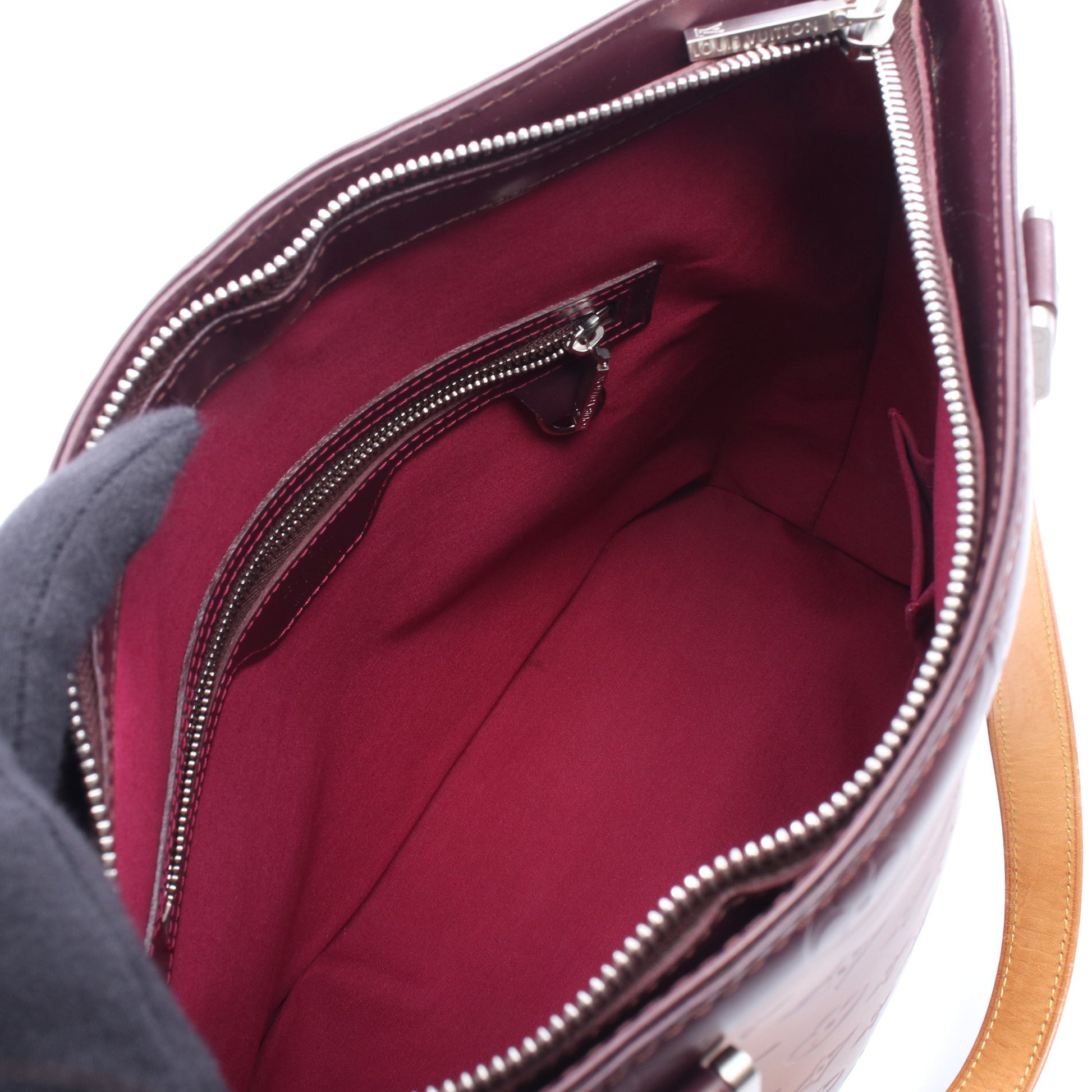 ストックトン モノグラムマット ヴィオレ ハンドバッグ レザー パープル ルイヴィトン バッグ LOUIS VUITTON