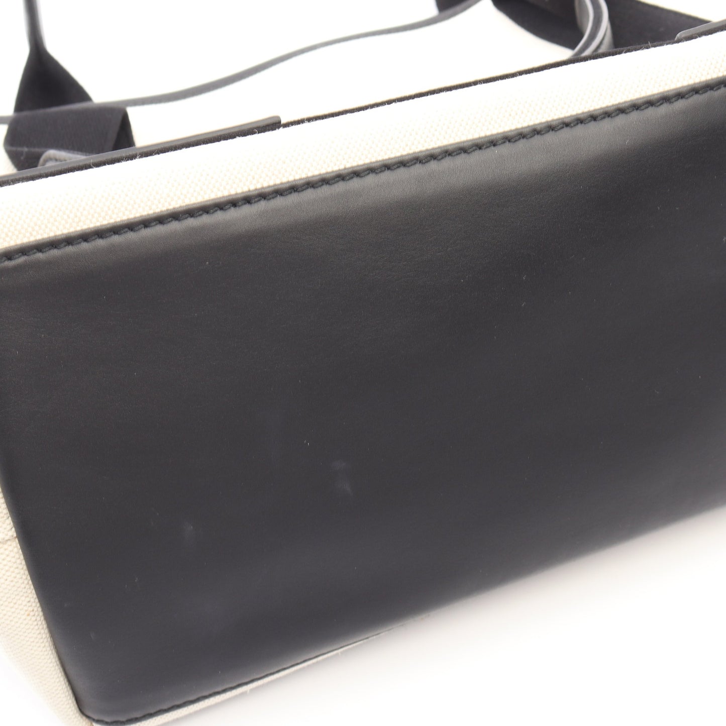 NAVY CABAS S ネイビーカバ ハンドバッグ トートバッグ キャンバス レザー アイボリー ブラック バレンシアガ バッグ BALENCIAGA