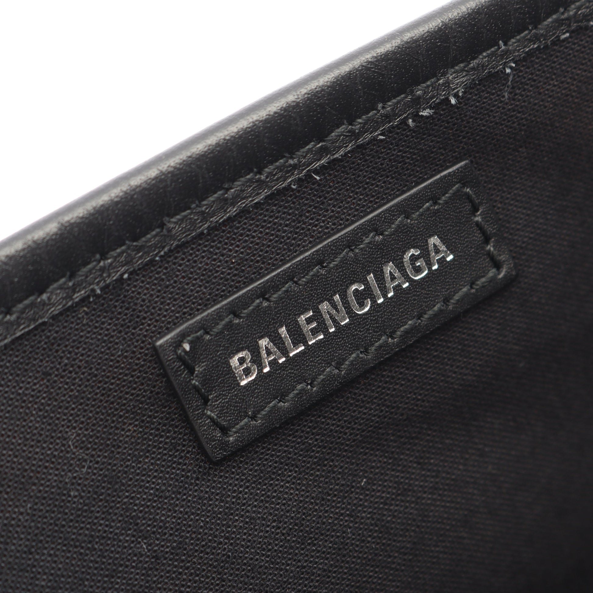 NAVY CABAS S ネイビーカバ ハンドバッグ トートバッグ キャンバス レザー アイボリー ブラック バレンシアガ バッグ BALENCIAGA