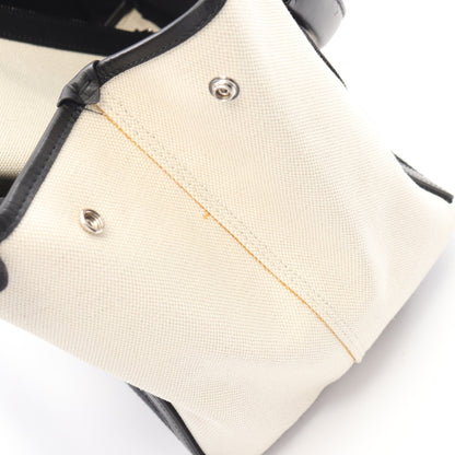 NAVY CABAS S ネイビーカバ ハンドバッグ トートバッグ キャンバス レザー アイボリー ブラック バレンシアガ バッグ BALENCIAGA