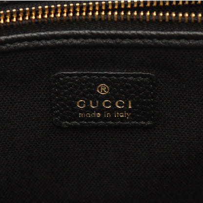 フック クロージャー付き ミディアム 2WAY ハンドバッグ トートバッグ レザー ブラック グッチ バッグ GUCCI