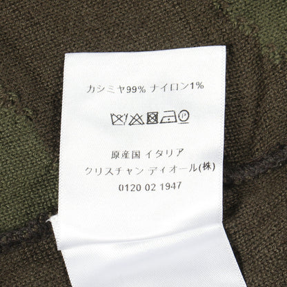カモフラージュ ニット ジップアップパーカー カシミヤ カーキグリーン マルチカラー クリスチャンディオール トップス Christian Dior