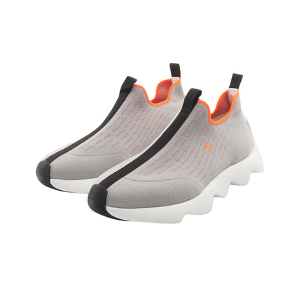 ECLAIR エクレール スリッポン スニーカー ニットファブリック グレー オレンジ エルメス シューズ HERMES