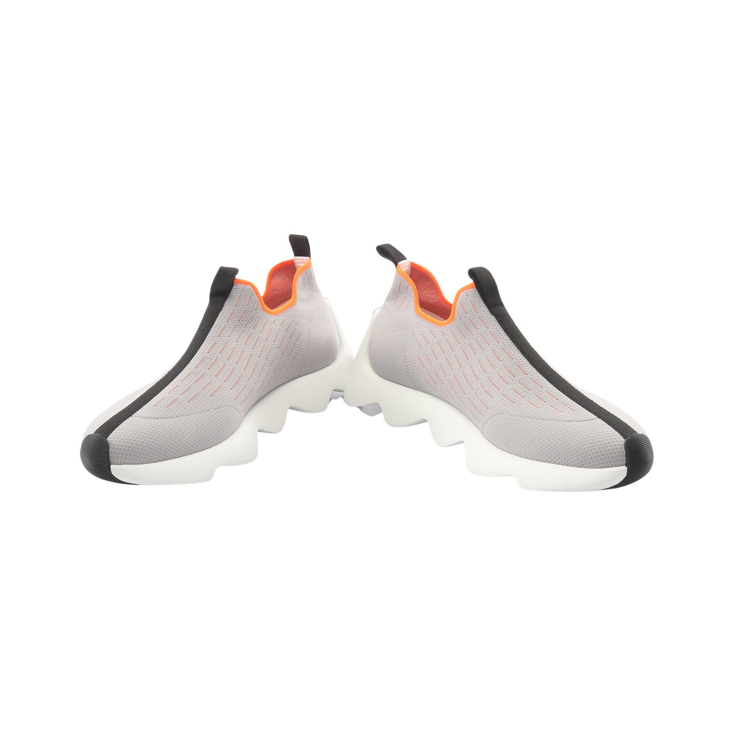 ECLAIR エクレール スリッポン スニーカー ニットファブリック グレー オレンジ エルメス シューズ HERMES