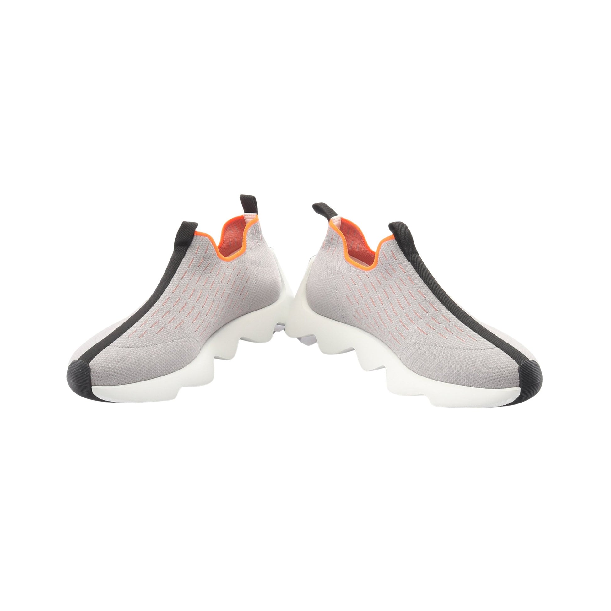 ECLAIR エクレール スリッポン スニーカー ニットファブリック グレー オレンジ エルメス シューズ HERMES