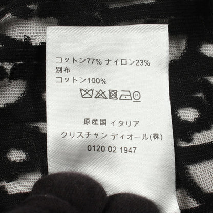 オブリーク シースルーガーゼ タートルネック ニット コットン ナイロン ブラック ディオール トップス DIOR