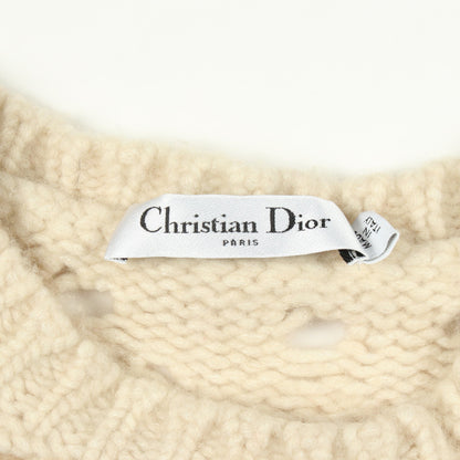 クロシェ 半袖 ニット ウール カシミヤ ベージュ クリスチャンディオール トップス Christian Dior