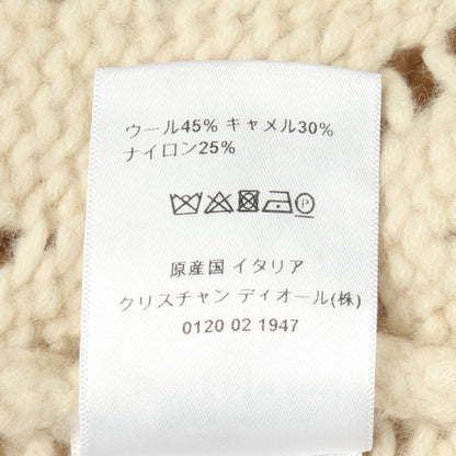 クロシェ 半袖 ニット ウール カシミヤ ベージュ クリスチャンディオール トップス Christian Dior