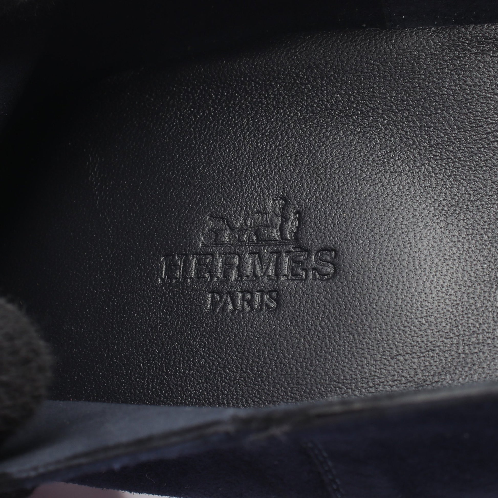 エクリプス モカシン スエード ネイビー エルメス シューズ HERMES