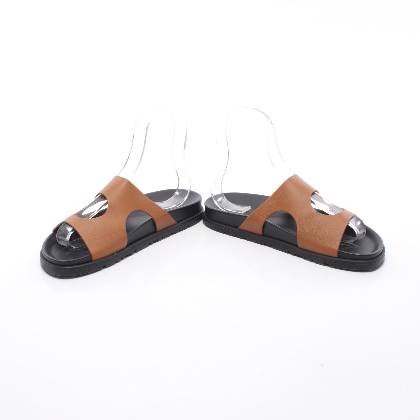 エディット サンダル レザー ブラウン エルメス シューズ HERMES