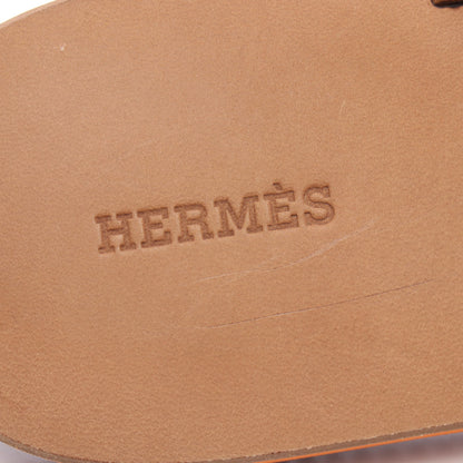 ビーチサンダル サマー トングサンダル レザー ベージュ エルメス シューズ HERMES