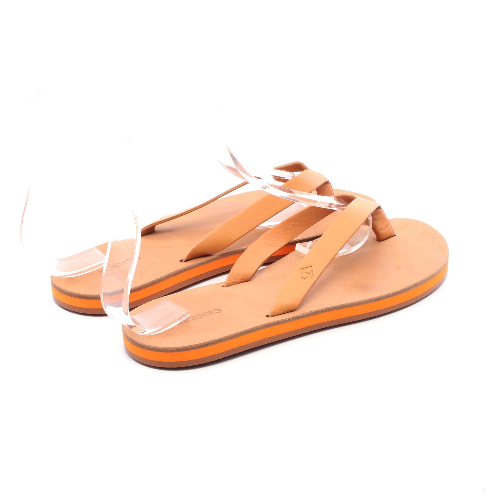 ビーチサンダル サマー トングサンダル レザー ベージュ エルメス シューズ HERMES