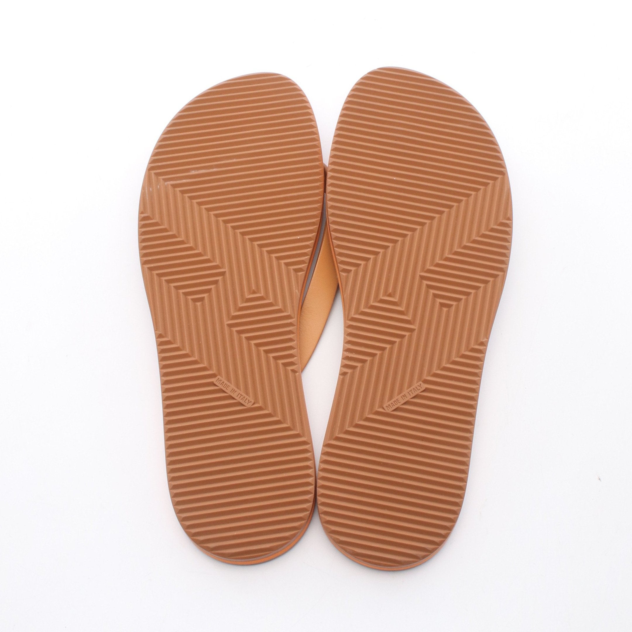 ビーチサンダル サマー トングサンダル レザー ベージュ エルメス – RECLO