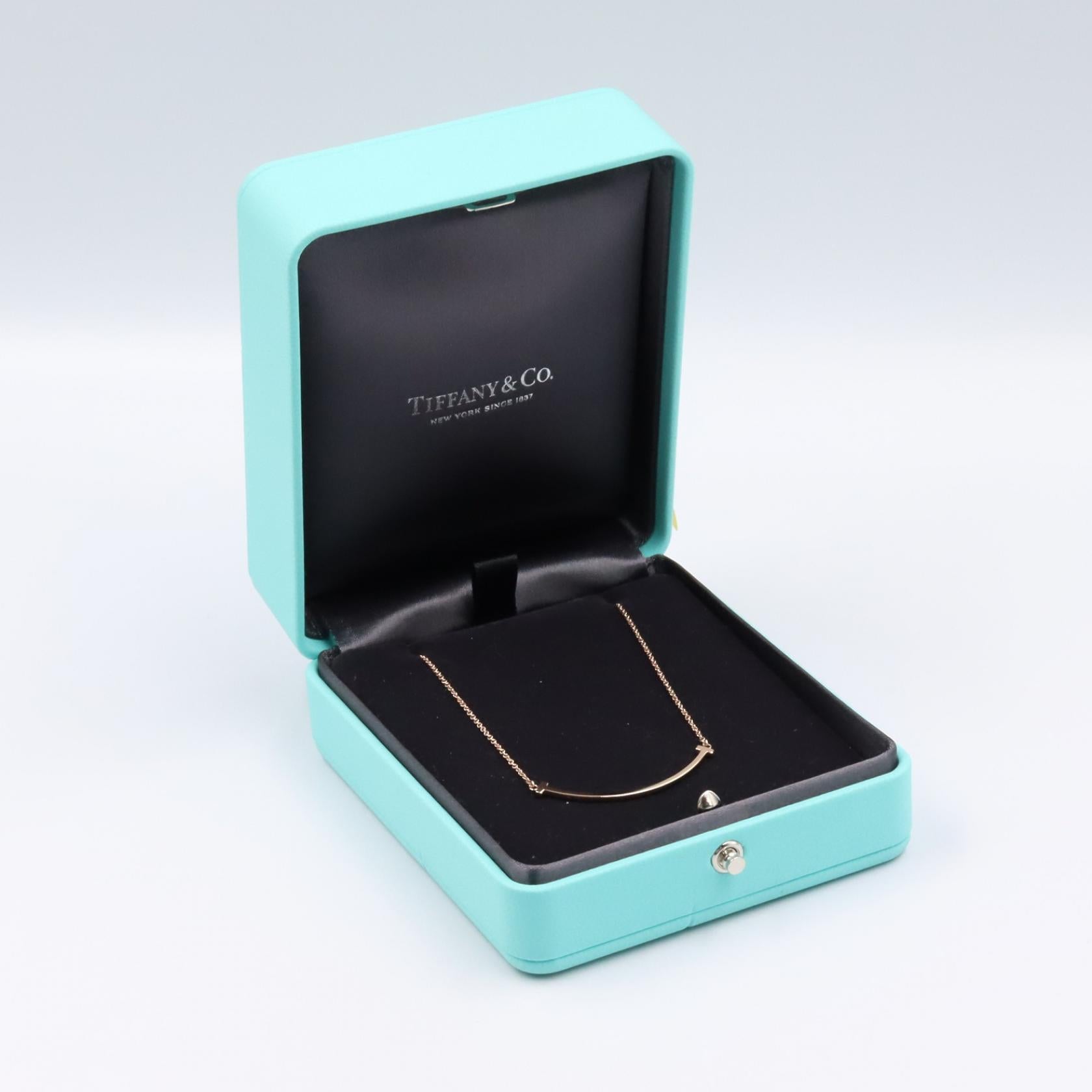 Tスマイル スモール ネックレス ネックレス K18PG ピンクゴールド ティファニー アクセサリー TIFFANY & Co.