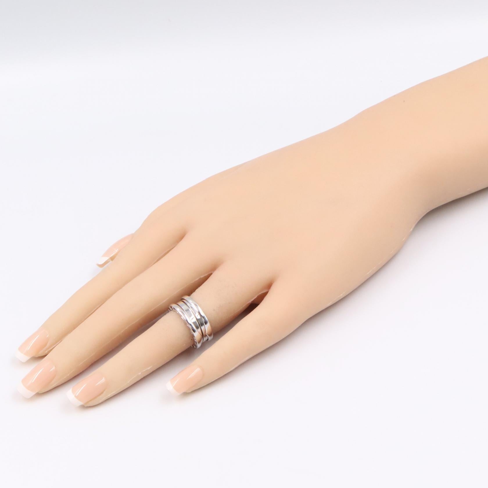 B-zero1 ビーゼロワン リング 3バンド リング 指輪 K18WG ホワイトゴールド ブルガリ アクセサリー BVLGARI