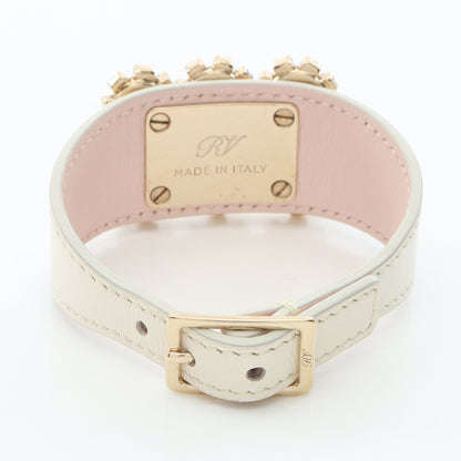 エフロレッセンス ビジュー ブレスレット レザー ラインストーン オフホワイト ロジェヴィヴィエ アクセサリー Roger Vivier