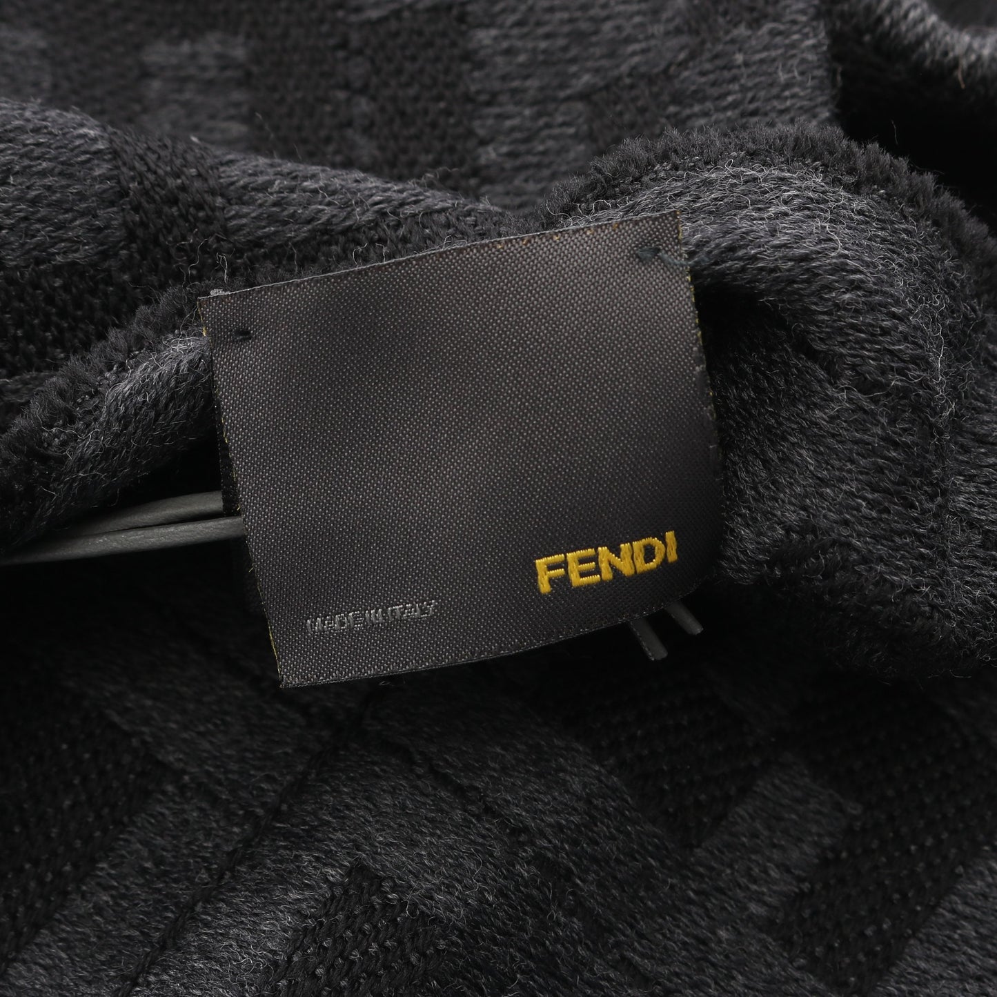 FF柄 マフラー ウール ブラック グレー フェンディ 財布・小物 FENDI