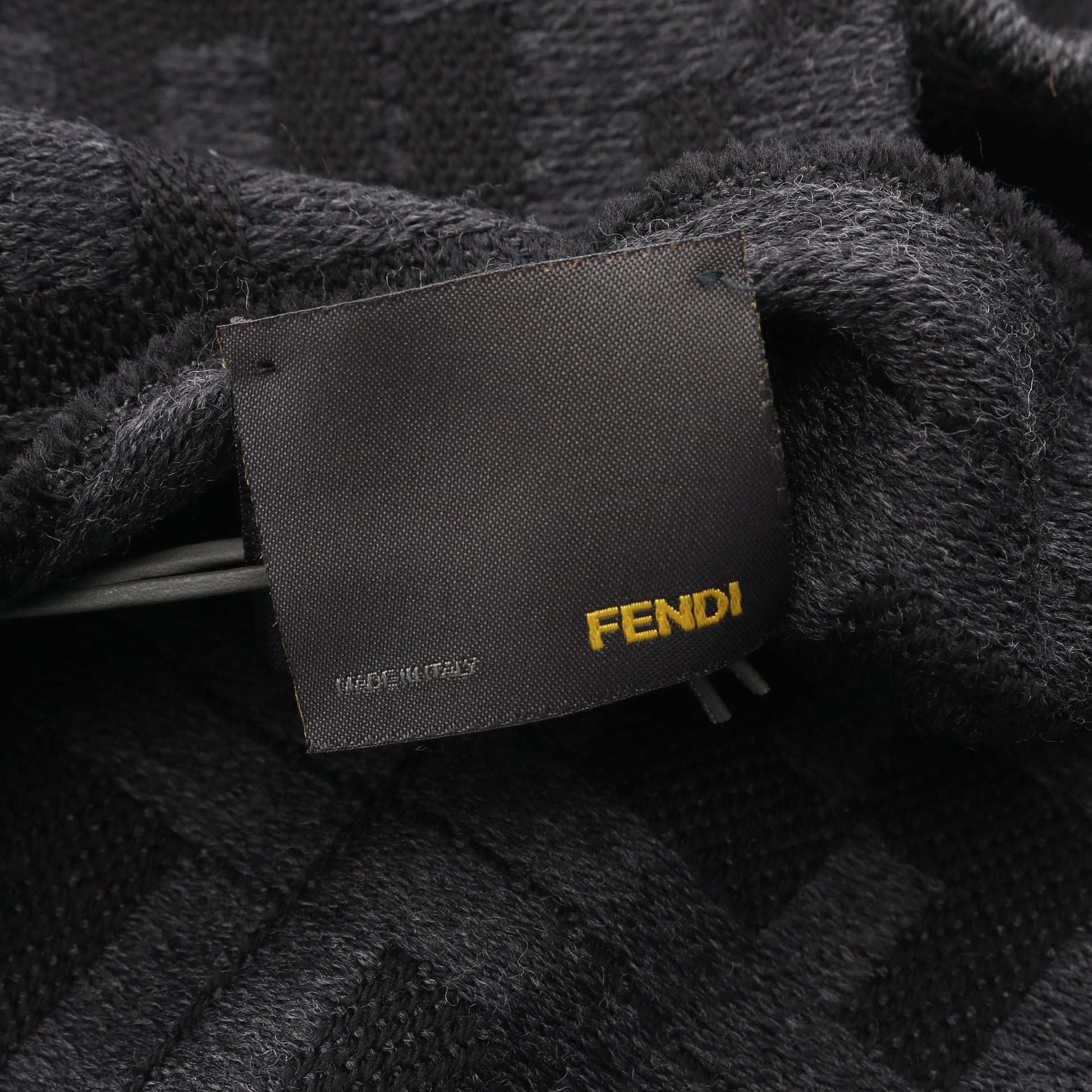 FF柄 マフラー ウール ブラック グレー フェンディ 財布・小物 FENDI