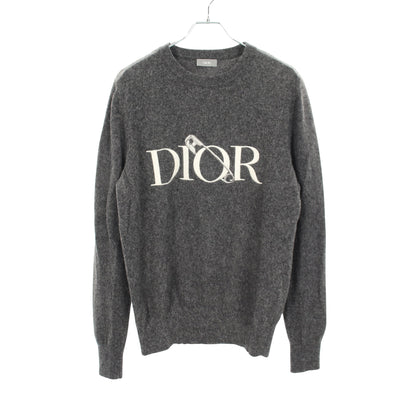 DIOR × JUDY BLAME 043M610AT202 ロゴ刺繍 ニット ウール グレー ディオール トップス DIOR