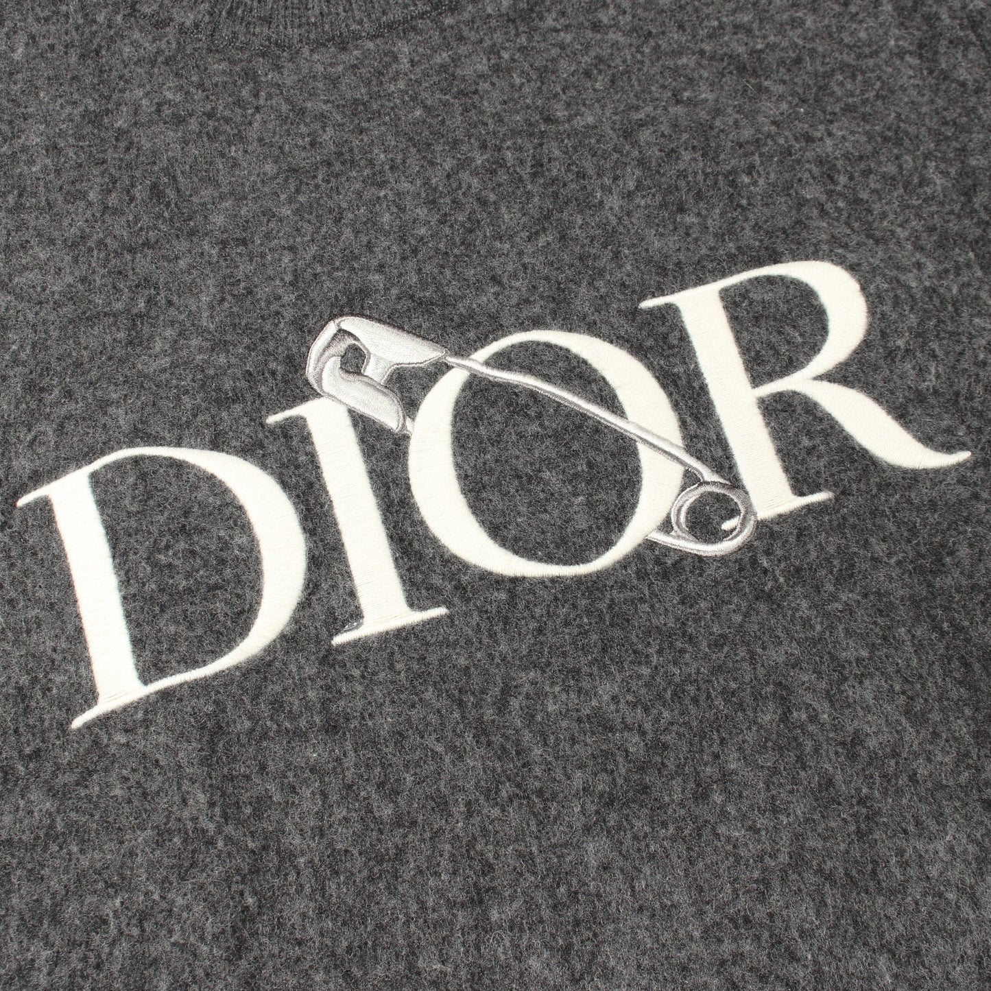 DIOR × JUDY BLAME 043M610AT202 ロゴ刺繍 ニット ウール グレー ディオール トップス DIOR