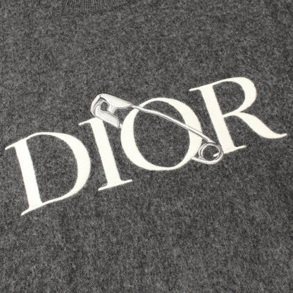 DIOR × JUDY BLAME 043M610AT202 ロゴ刺繍 ニット ウール グレー ディオール トップス DIOR