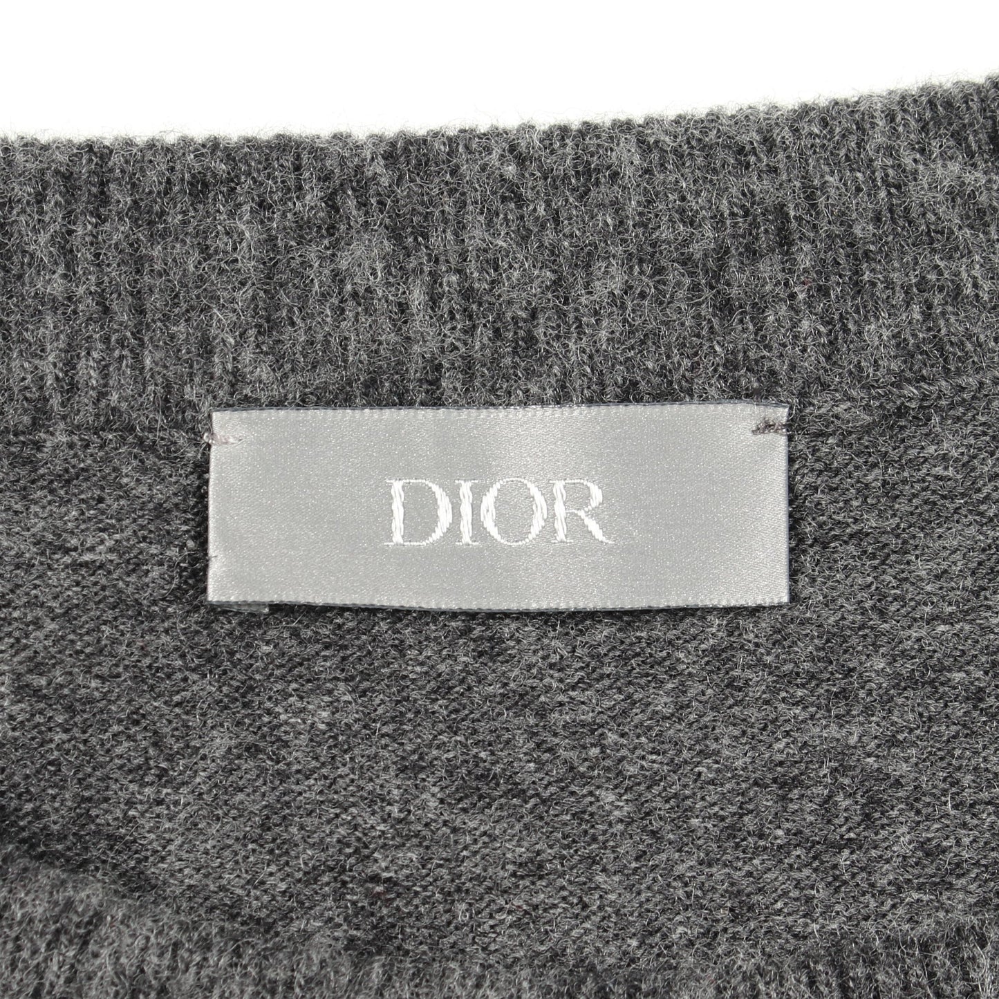 DIOR × JUDY BLAME 043M610AT202 ロゴ刺繍 ニット ウール グレー ディオール トップス DIOR