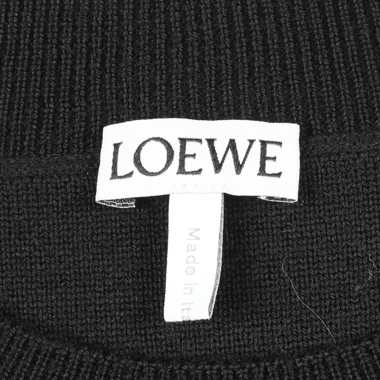 アナグラム クロップド ニット ウール ブラック ロエベ トップス LOEWE