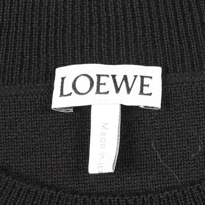 アナグラム クロップド ニット ウール ブラック ロエベ トップス LOEWE