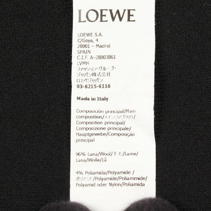 アナグラム クロップド ニット ウール ブラック ロエベ トップス LOEWE