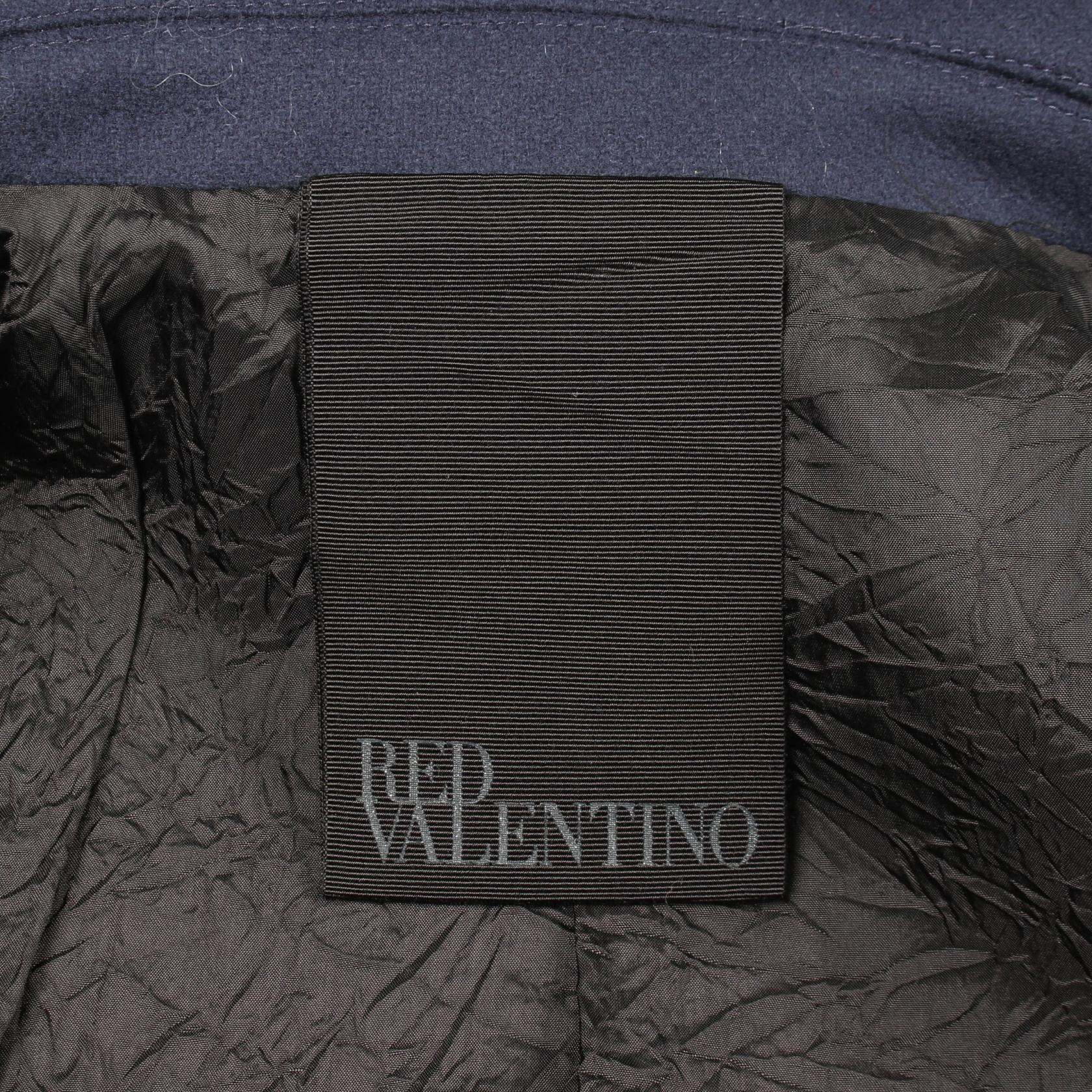 ドッキング 切替 コート コート ウール ネイビー ブラック レッドヴァレンティノ アウター RED VALENTINO