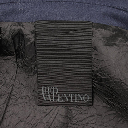 ドッキング 切替 コート コート ウール ネイビー ブラック レッドヴァレンティノ アウター RED VALENTINO