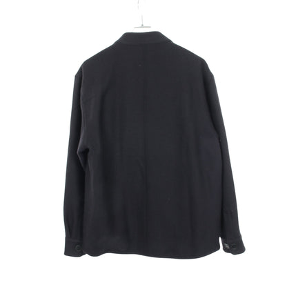 ヘリンボーン アシンメトリー ジャケット ウール ダークネイビー ジョルジオアルマーニ アウター GIORGIO ARMANI