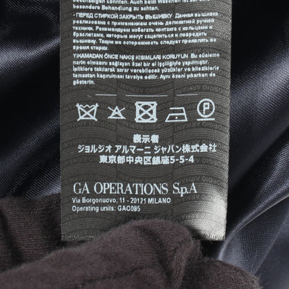 ヘリンボーン アシンメトリー ジャケット ウール ダークネイビー ジョルジオアルマーニ アウター GIORGIO ARMANI