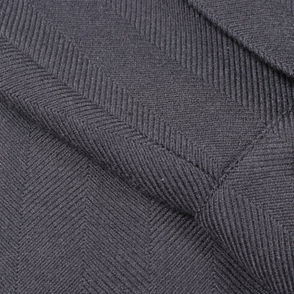 ヘリンボーン アシンメトリー ジャケット ウール ダークネイビー ジョルジオアルマーニ アウター GIORGIO ARMANI