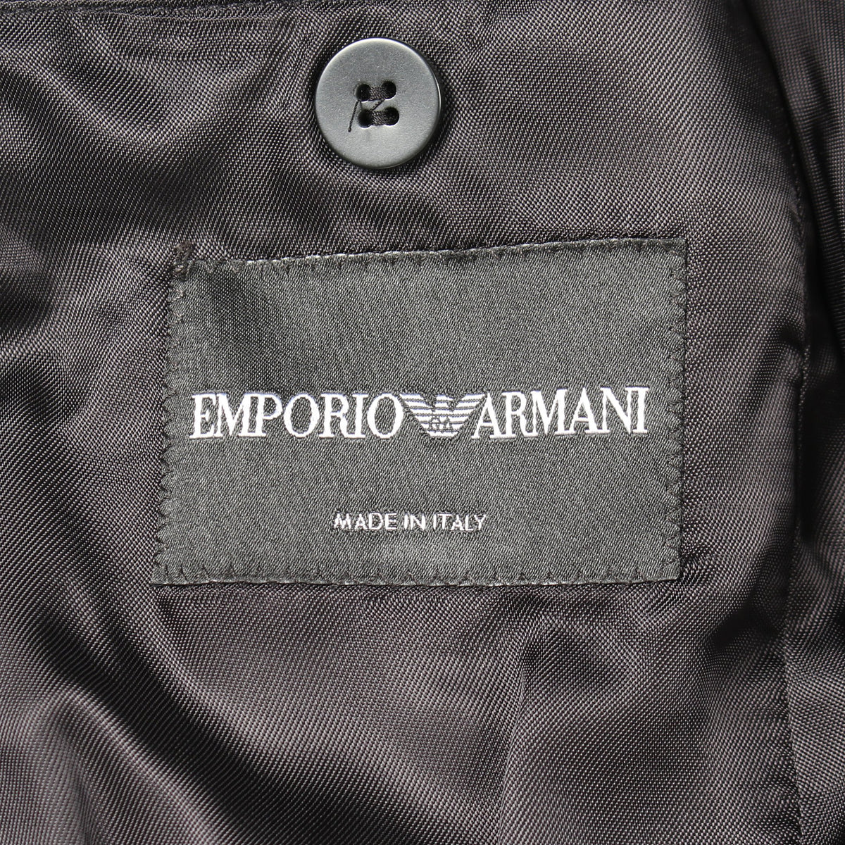 ダブルカラー 切替 ピーコート ウール ポリアミド ブラック エンポリオアルマーニ アウター EMPORIO ARMANI