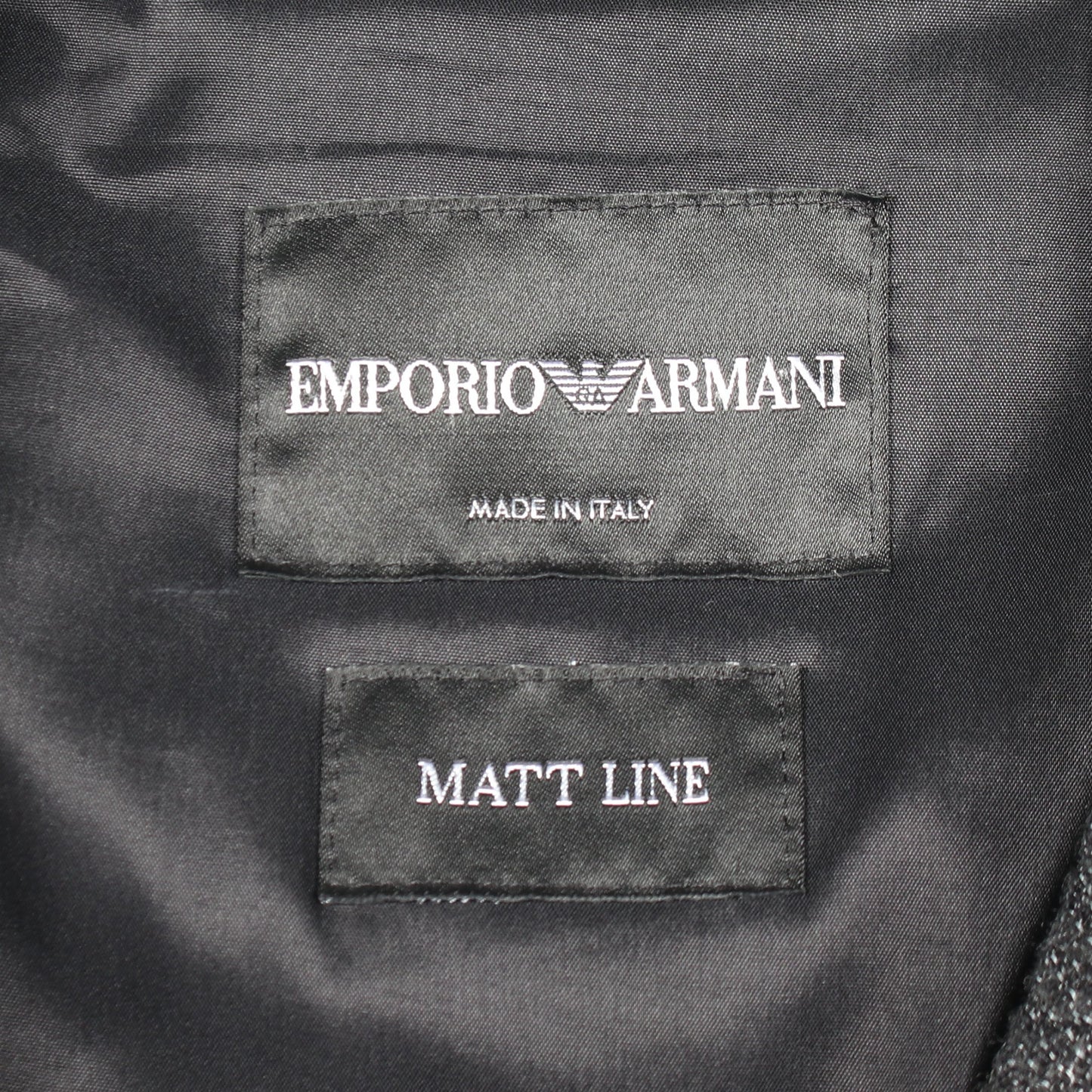 MATT LINE ツイード ジップアップ ジャケット レーヨン コットン ウール ダークグレー エンポリオアルマーニ