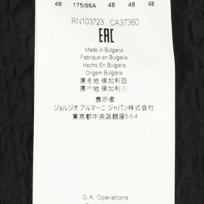 総柄 ジップアップ ジャケット ナイロン ブラック エンポリオアルマーニ