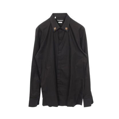 ゴールドフィット 長袖 シャツ コットン ブラック ドルチェアンドガッバーナ トップス DOLCE&GABBANA