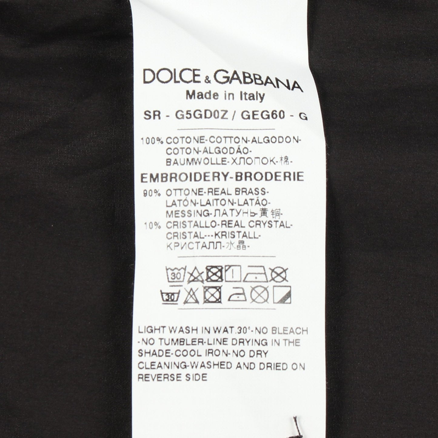 ゴールドフィット 長袖 シャツ コットン ブラック ドルチェアンドガッバーナ トップス DOLCE&GABBANA