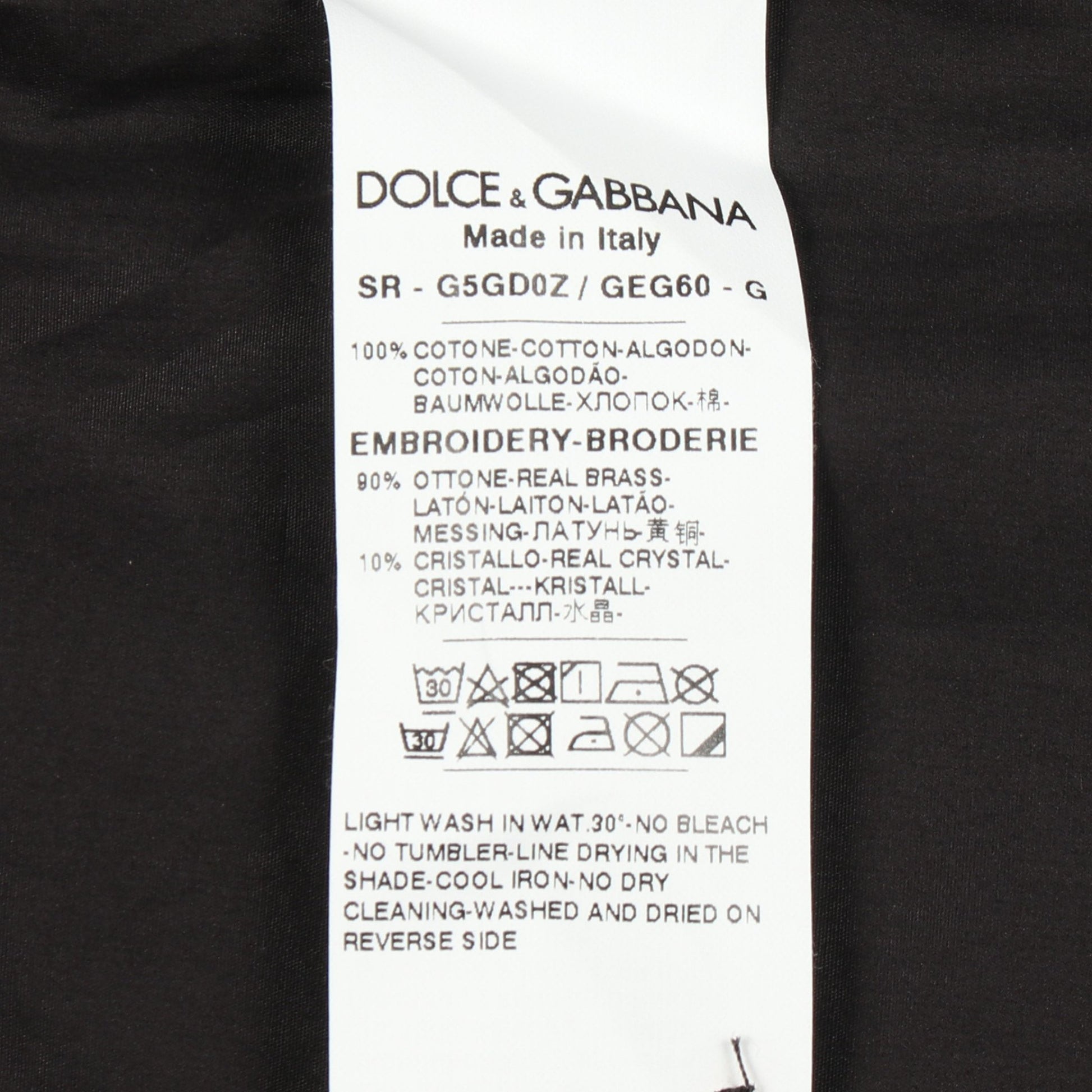 ゴールドフィット 長袖 シャツ コットン ブラック ドルチェアンドガッバーナ トップス DOLCE&GABBANA
