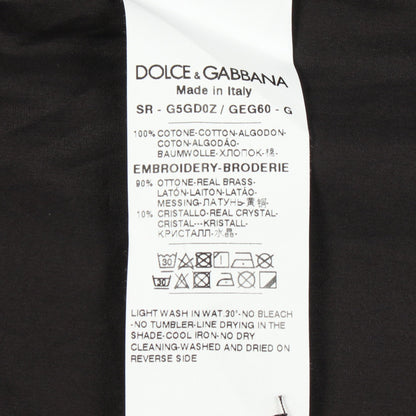 ゴールドフィット 長袖 シャツ コットン ブラック ドルチェアンドガッバーナ トップス DOLCE&GABBANA