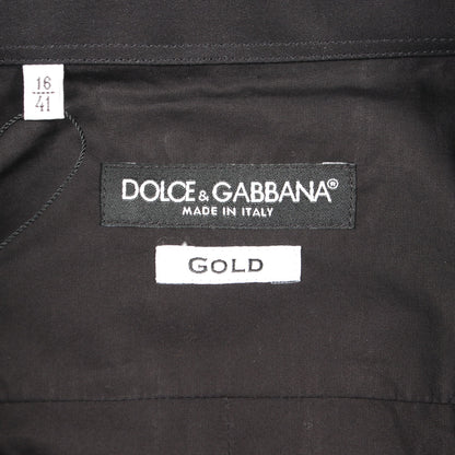 ゴールドフィット 長袖 シャツ コットン ブラック ドルチェアンドガッバーナ トップス DOLCE&GABBANA
