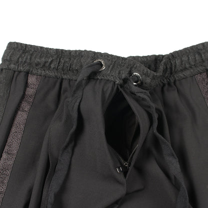 裾ジップ テーパード パンツ ウール ブラック ドルチェアンドガッバーナ