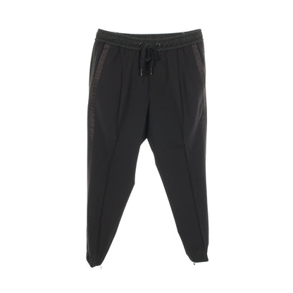 裾ジップ テーパード パンツ ウール ブラック ドルチェアンドガッバーナ