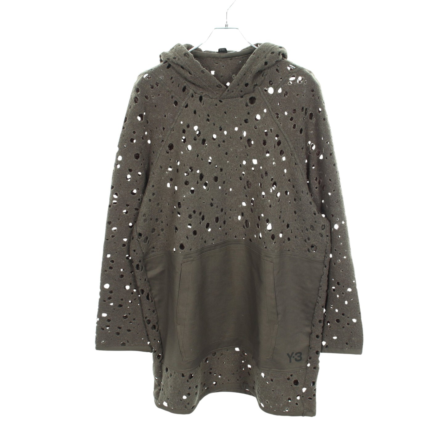 WOOL JERSEY HOODIE パーフォレイテッド加工 プルオーバーパーカー ウール ナイロン グレーグリーン カーキグリーン ワイスリー