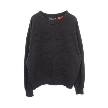 DGMILLENNIALS エンボスロゴ スウェットシャツ コットン ブラック ドルチェアンドガッバーナ トップス DOLCE&GABBANA