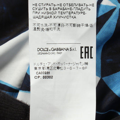 総柄 ボンバージャケット ブルー ネイビー ホワイト ドルチェアンドガッバーナ